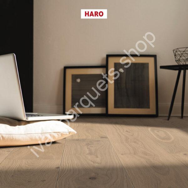 529268 rovere bianco chiaro sauvage spazzolato permadur haro parquet legno 3 strati serie 4000 tc plancia 180 4b