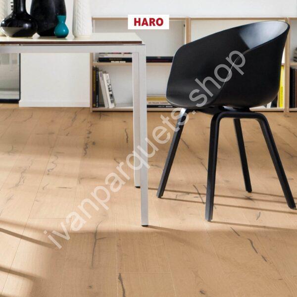 529764 rovere bianco puro alabama spazzolato naturaline plus haro parquet legno 3 strati serie 4000 tc plancia 180 4b