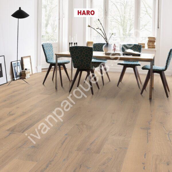 529764 rovere bianco puro alabama spazzolato naturaline plus haro parquet legno 3 strati serie 4000 tc plancia 180 4b