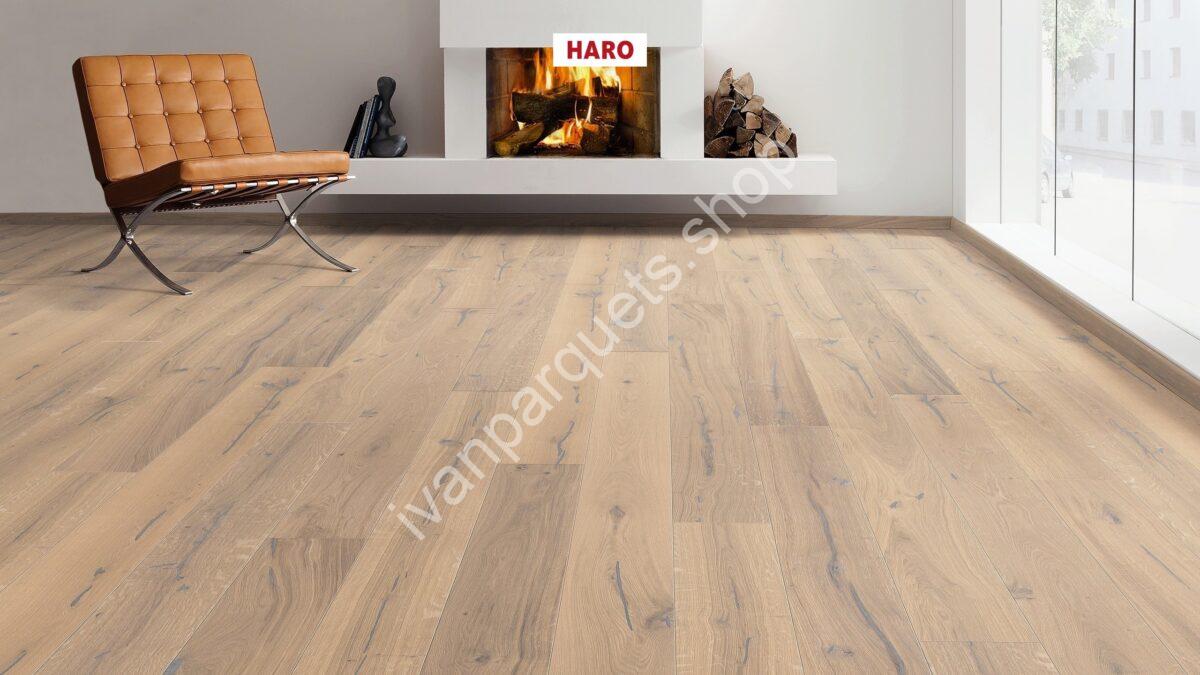 529764 rovere bianco puro alabama spazzolato naturaline plus haro parquet legno 3 strati serie 4000 tc plancia 180 4b