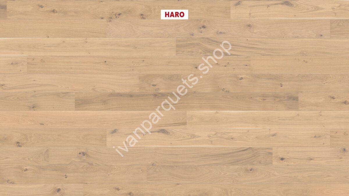 534604 rovere bianco puro universal spazzolato naturaline plus haro parquet legno 3 strati serie 3500 HDF plancia 2b