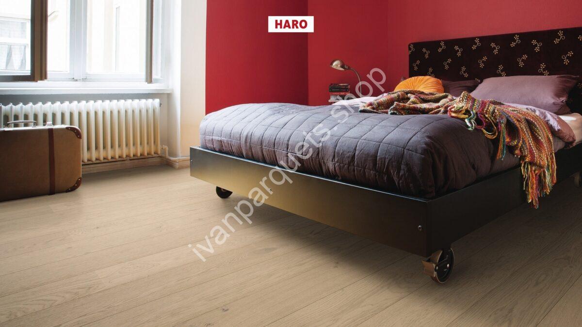 535449 rovere grigio sabbia markant spazzolato naturadur haro parquet legno 3 strati serie 4000 tc plancia 180 2b