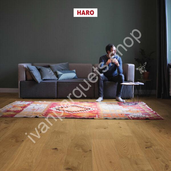 537550 rovere universal spazzolato permadur haro parquet legno 3 strati serie 2500 plancia 2b