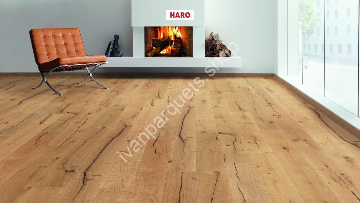 537552 rovere alabama spazzolato naturaline plus haro parquet legno 3 strati serie 2500 plancia 2b