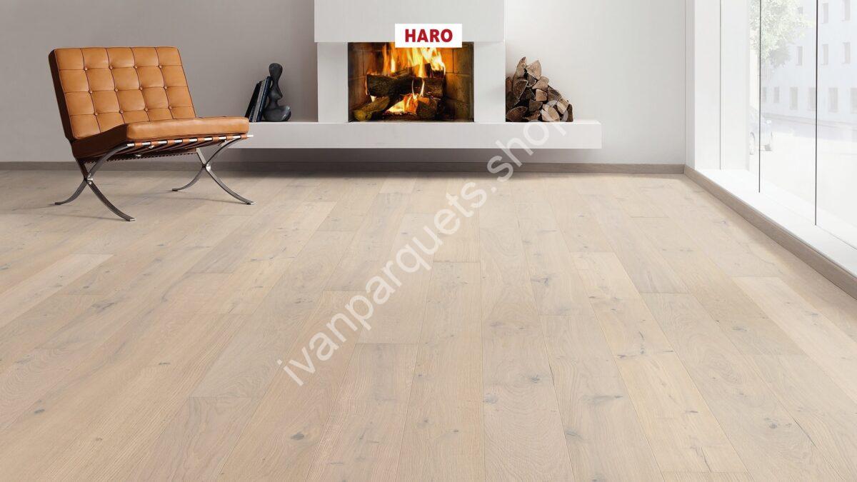 538935 rovere bianco cristallo sauvage spazzolato naturaline plus haro parquet legno 3 strati serie 4000 tc plancia 180 4b