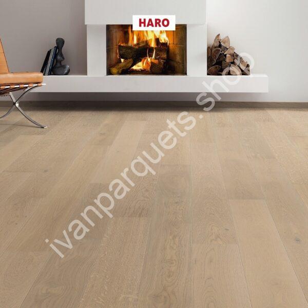 538943 rovere grigio sabbia markant spazzolato naturaline plus haro parquet legno 3 strati serie 4000 tc plancia 180 4b