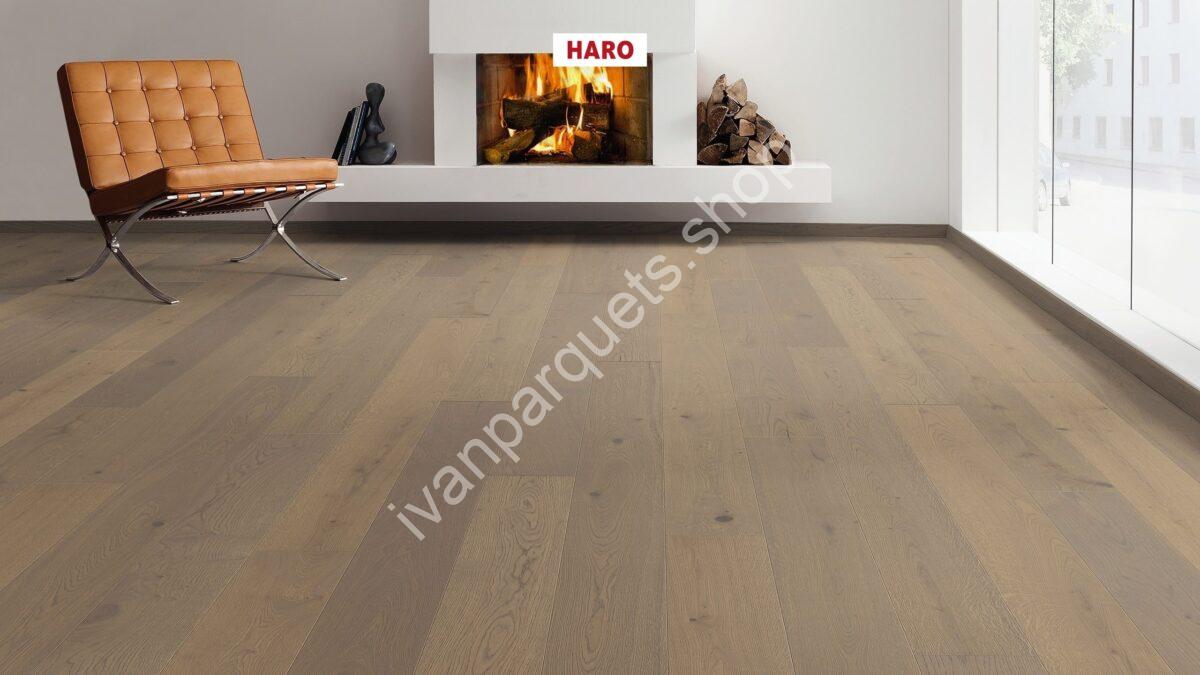 538947 rovere grigio conchiglia sauvage spazzolato naturaline plus haro parquet legno 3 strati serie 4000 tc plancia 180 4b