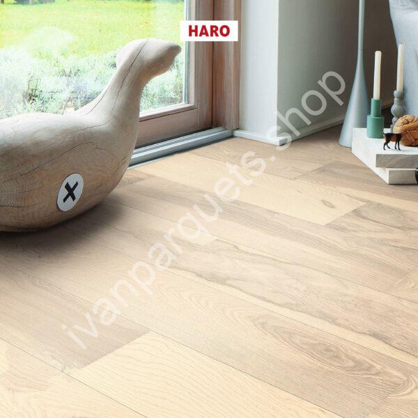 parquet haro 4000 541858 frassino bianco chiaro universal spazzolato naturadur parquet legno 3 strati serie 4000 tc plancia 180 2b